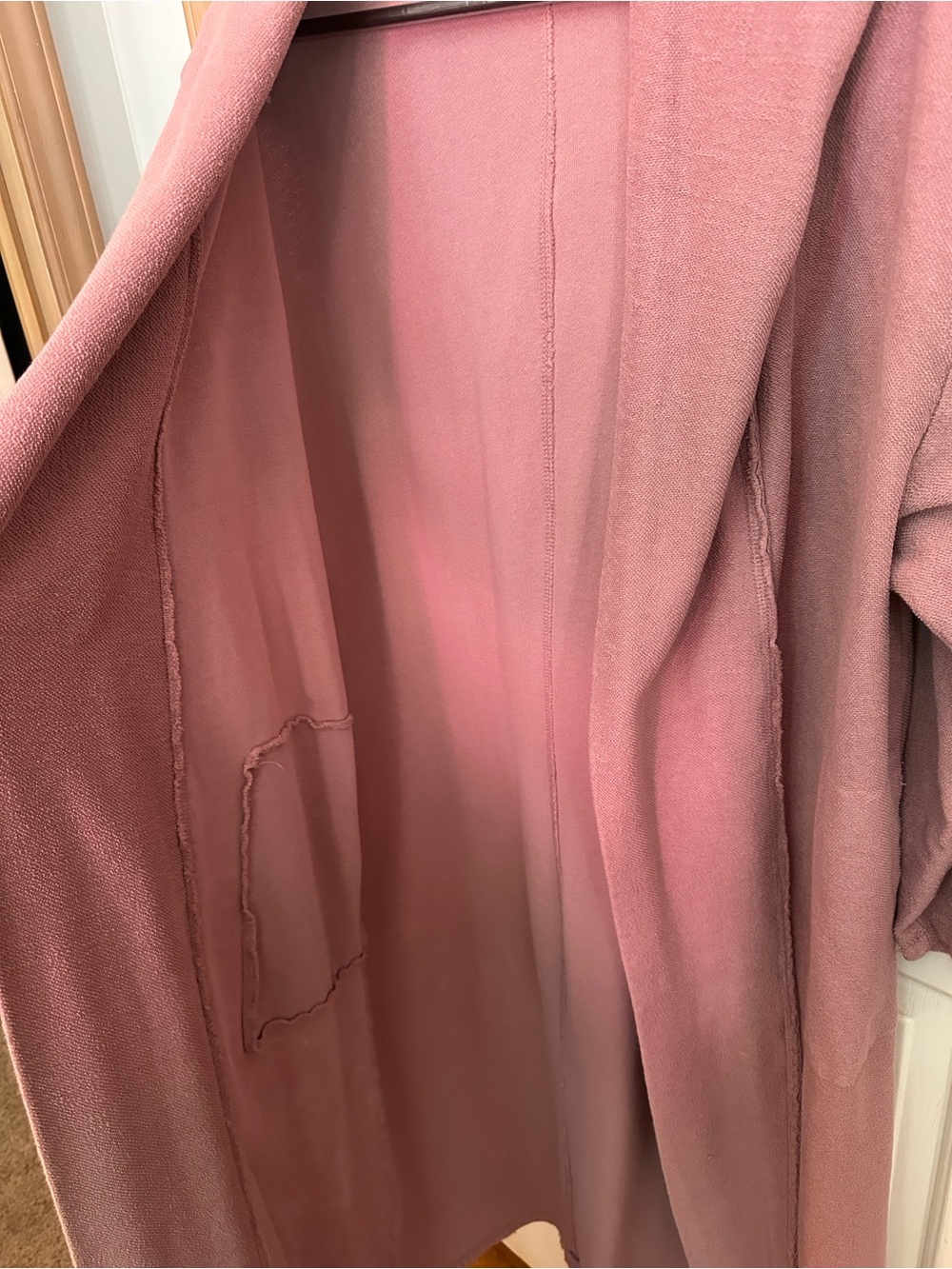 Free People Dusty Rose Hooded Open-Front Cardigan XS - Picture 4 of 4